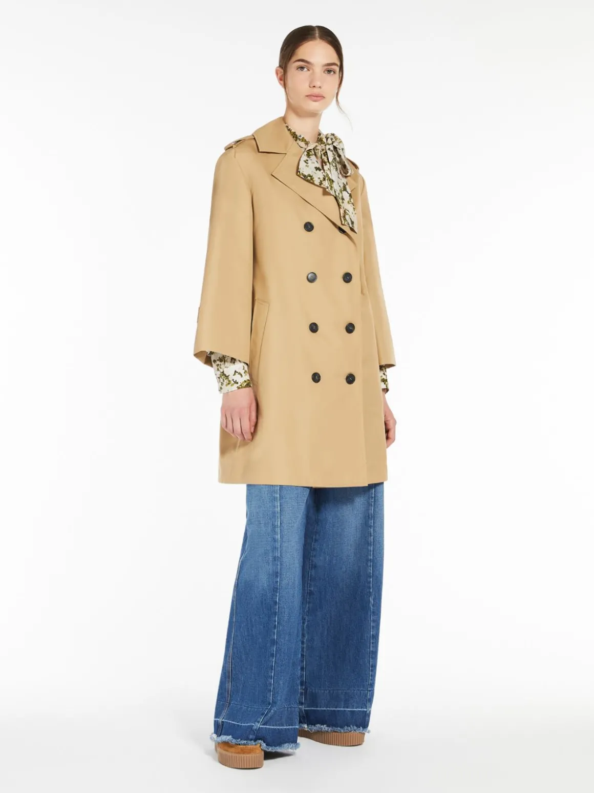 Sale Trench doppiopetto in gabardina antigoccia Cappottietrench