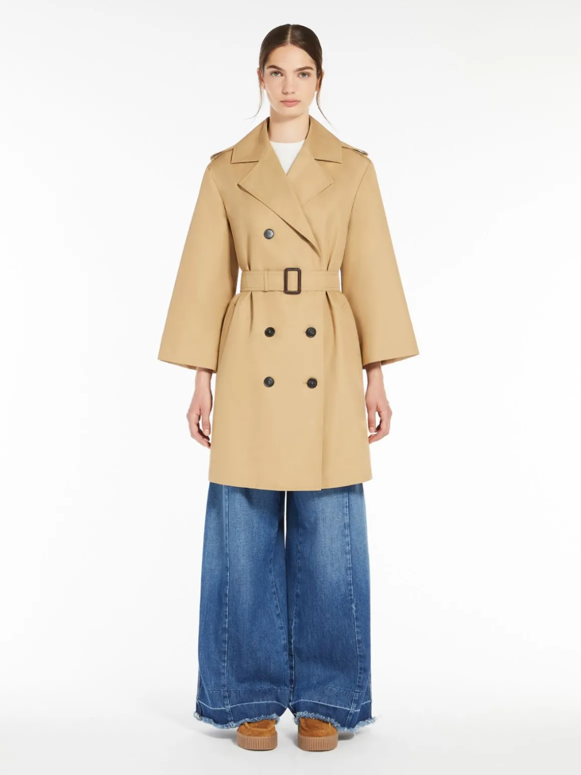 Sale Trench doppiopetto in gabardina antigoccia Cappottietrench