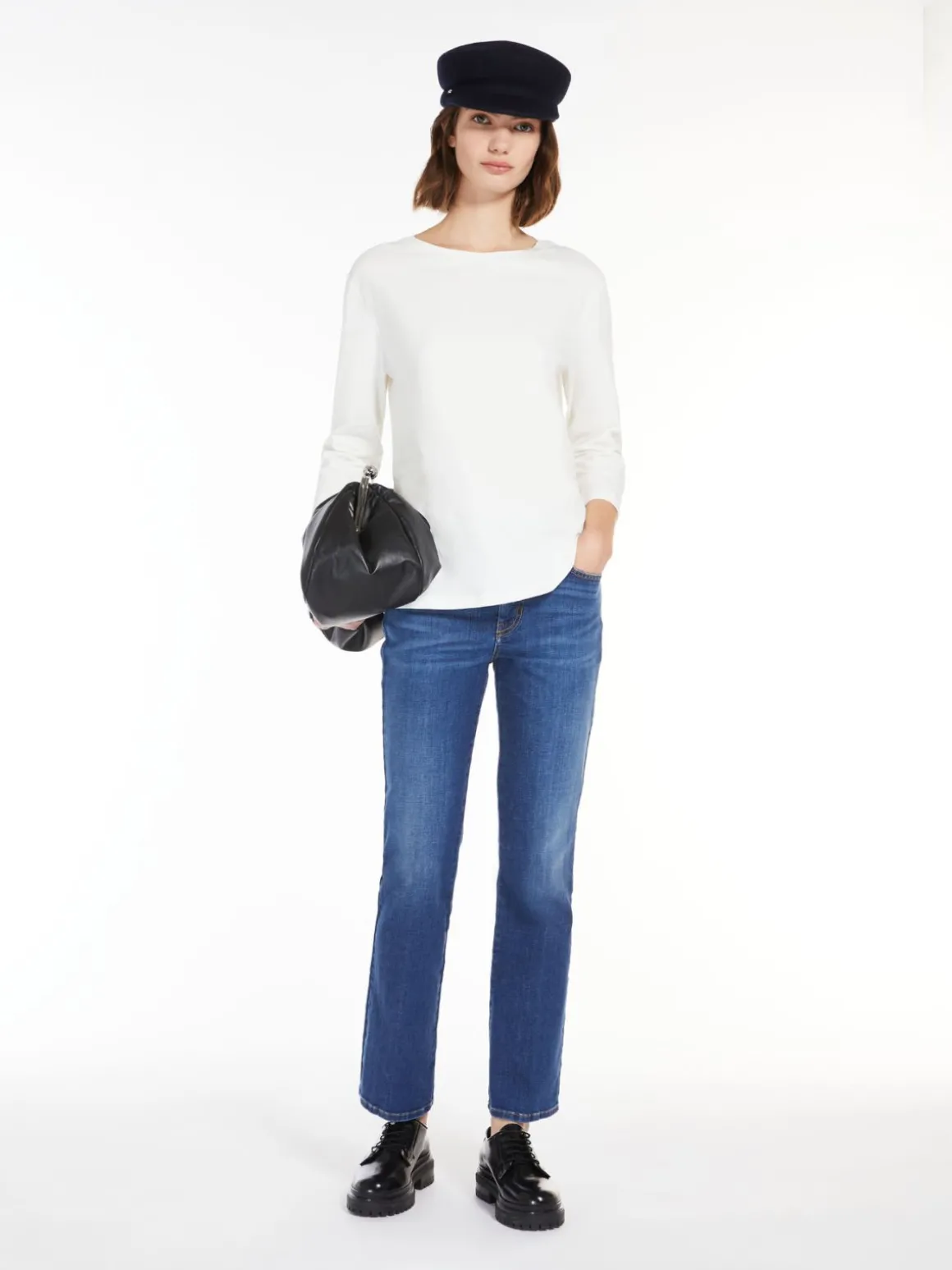 Flash Sale T-shirt a barchetta in jersey T-shirt E Top