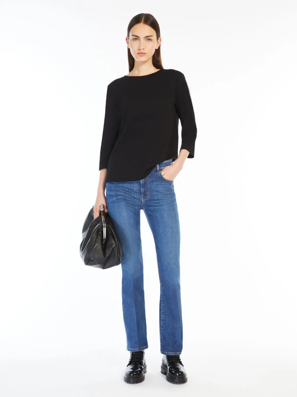Clearance T-shirt a barchetta in jersey T-shirt E Top