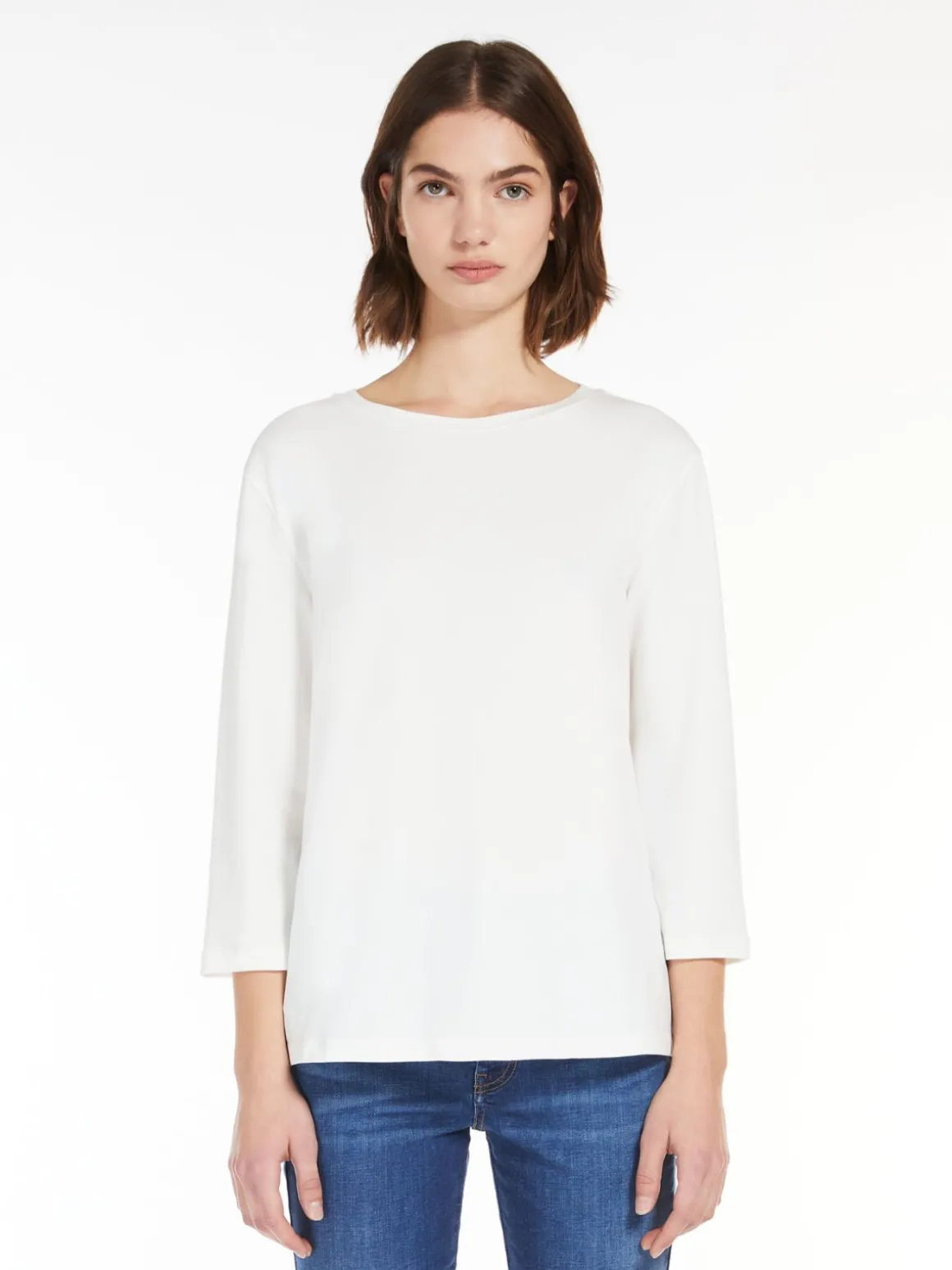 Flash Sale T-shirt a barchetta in jersey T-shirt E Top
