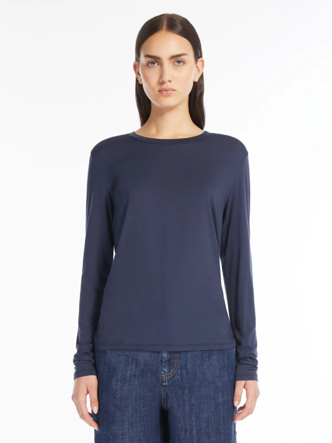Best Sale T-shirt aderente in jersey T-shirt E Top