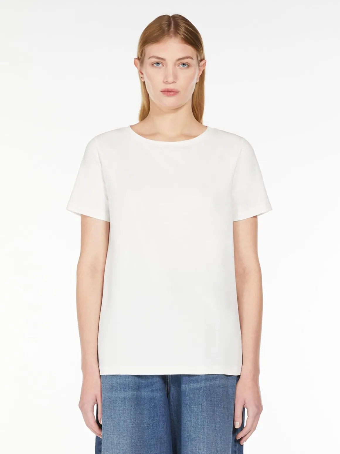 Shop T-shirt basic in cotone stretch T-shirt E Top
