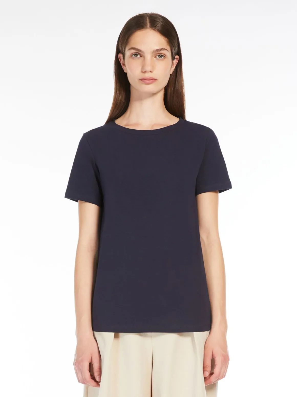 Shop T-shirt basic in cotone stretch T-shirt E Top