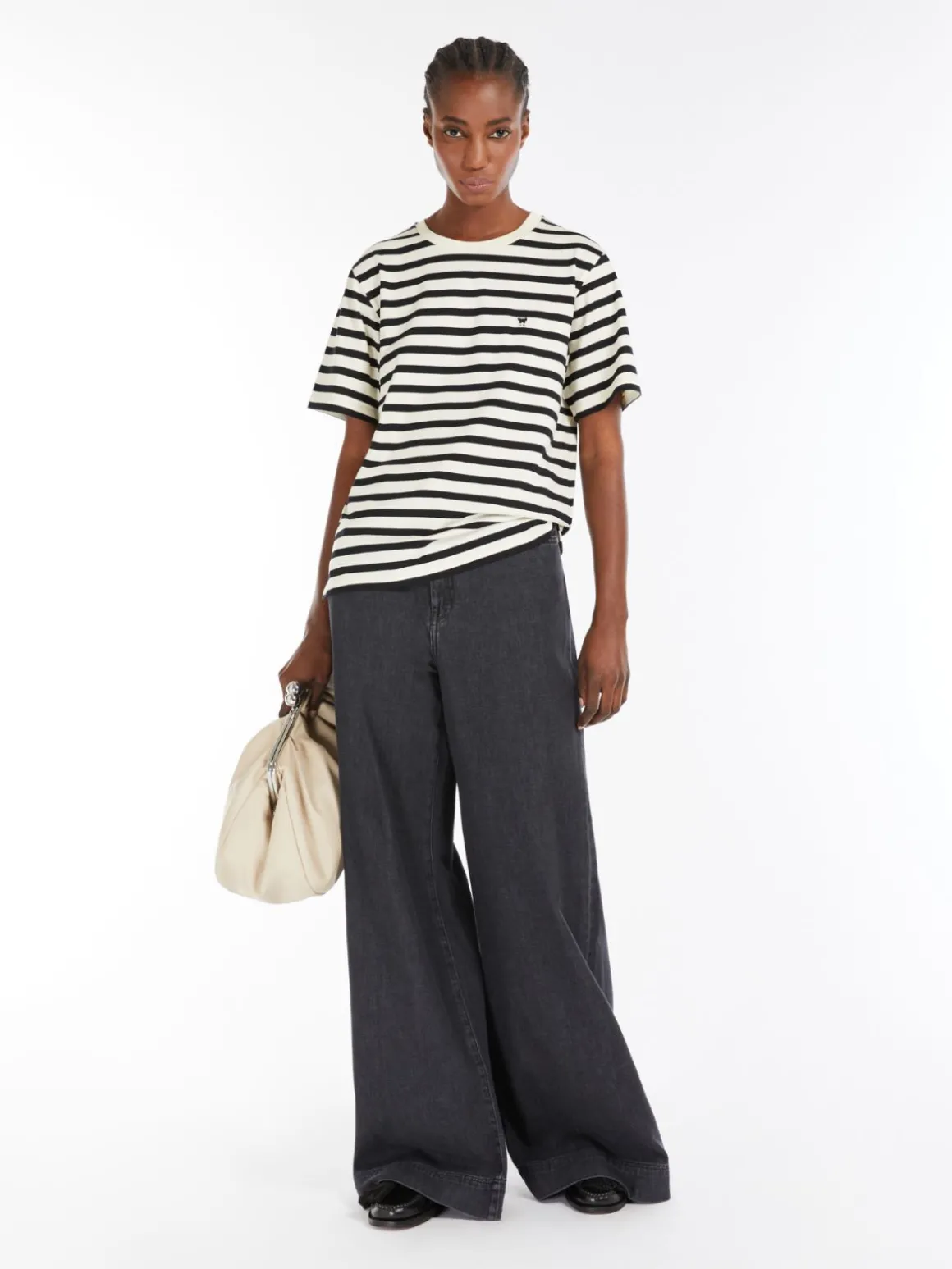 Flash Sale T-shirt girocollo in jersey T-shirt E Top