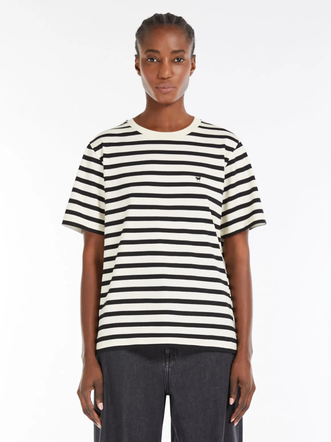 Flash Sale T-shirt girocollo in jersey T-shirt E Top