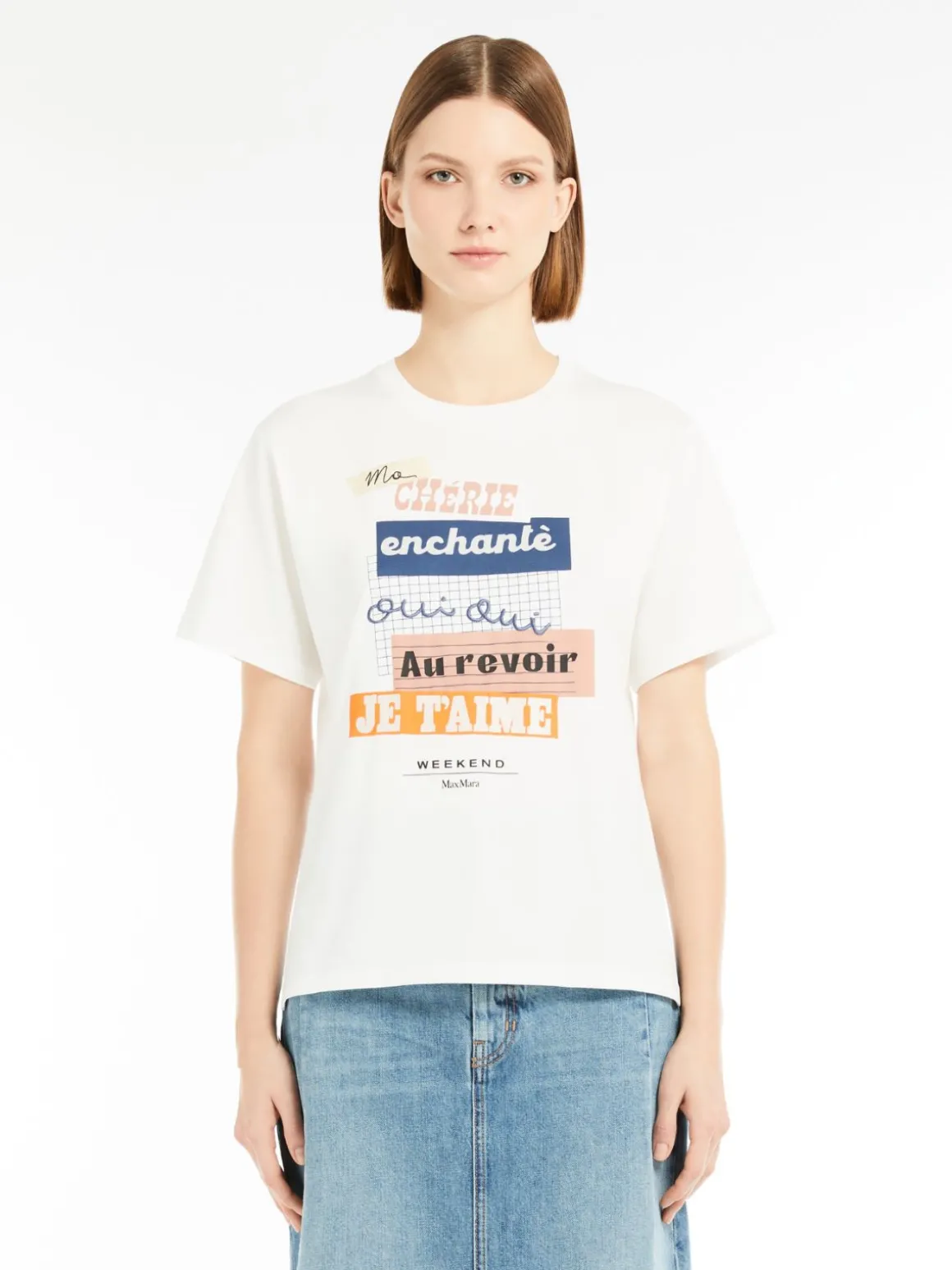 New T-shirt in jersey con stampa T-shirt E Top