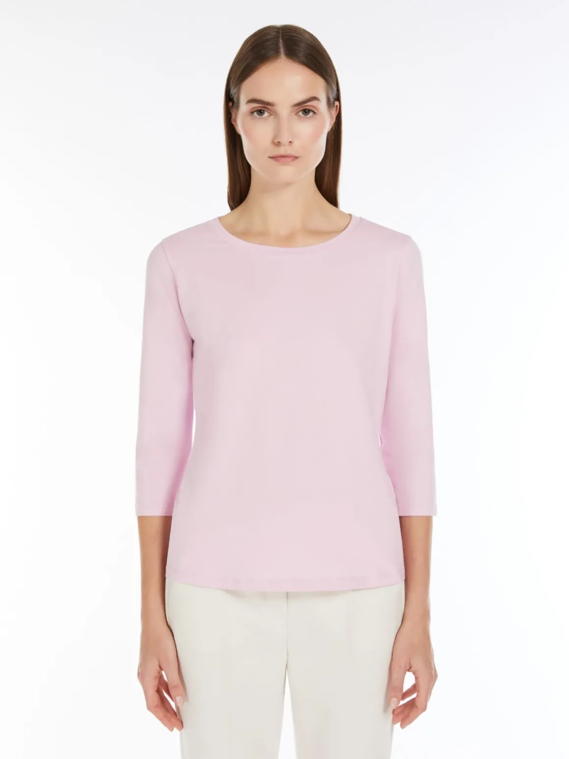 New T-shirt in jersey di cotone organico T-shirt E Top