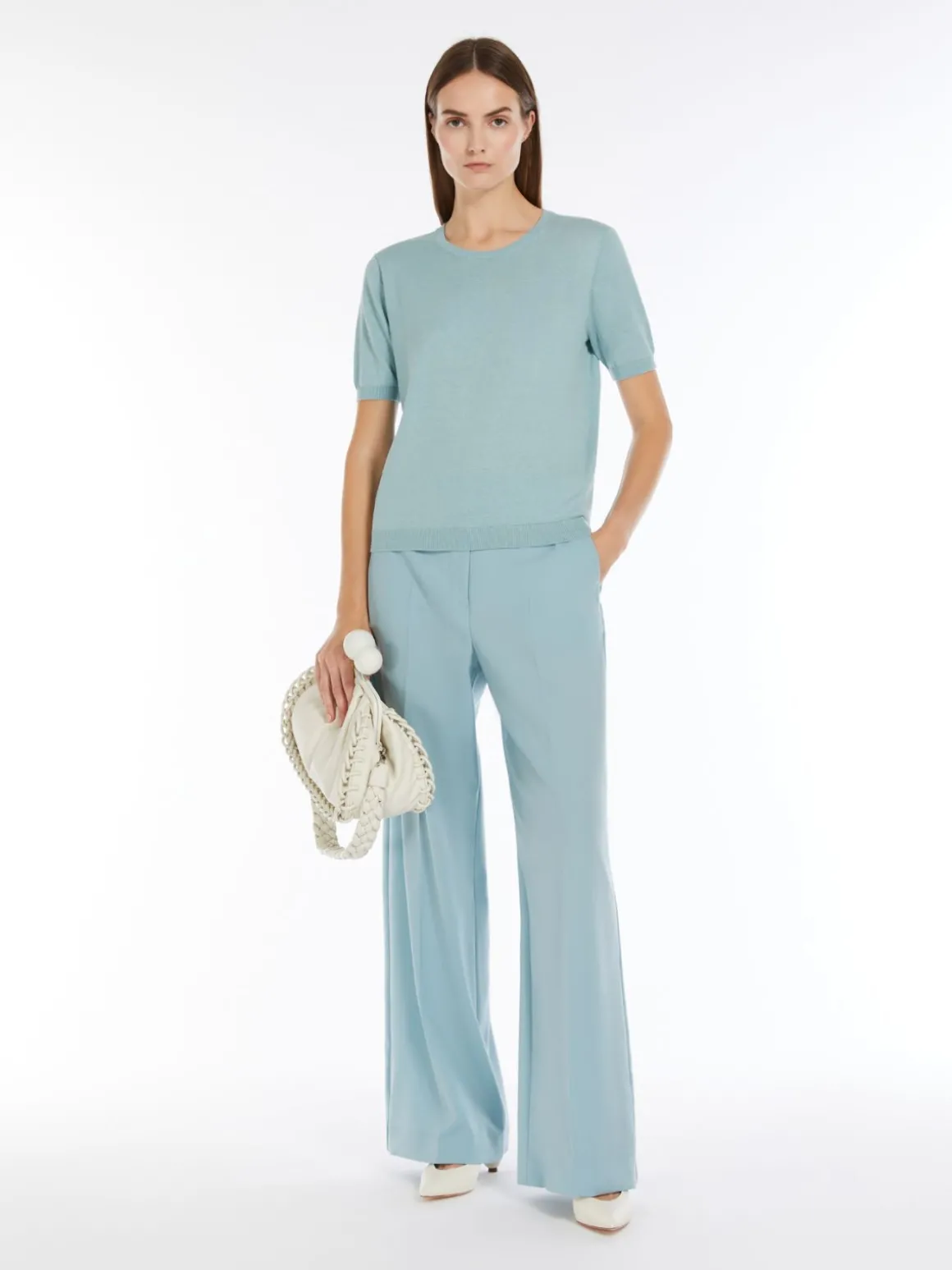 Clearance T-shirt in maglia di seta e cotone Maglie