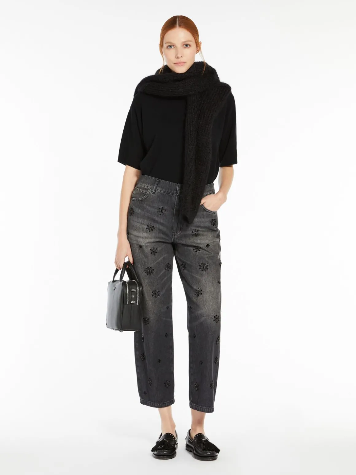 Cheap T-shirt in maglia di viscosa jacquard Maglie