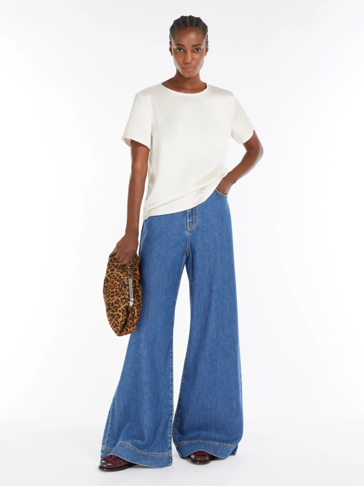 Online T-shirt in raso e jersey T-shirt E Top
