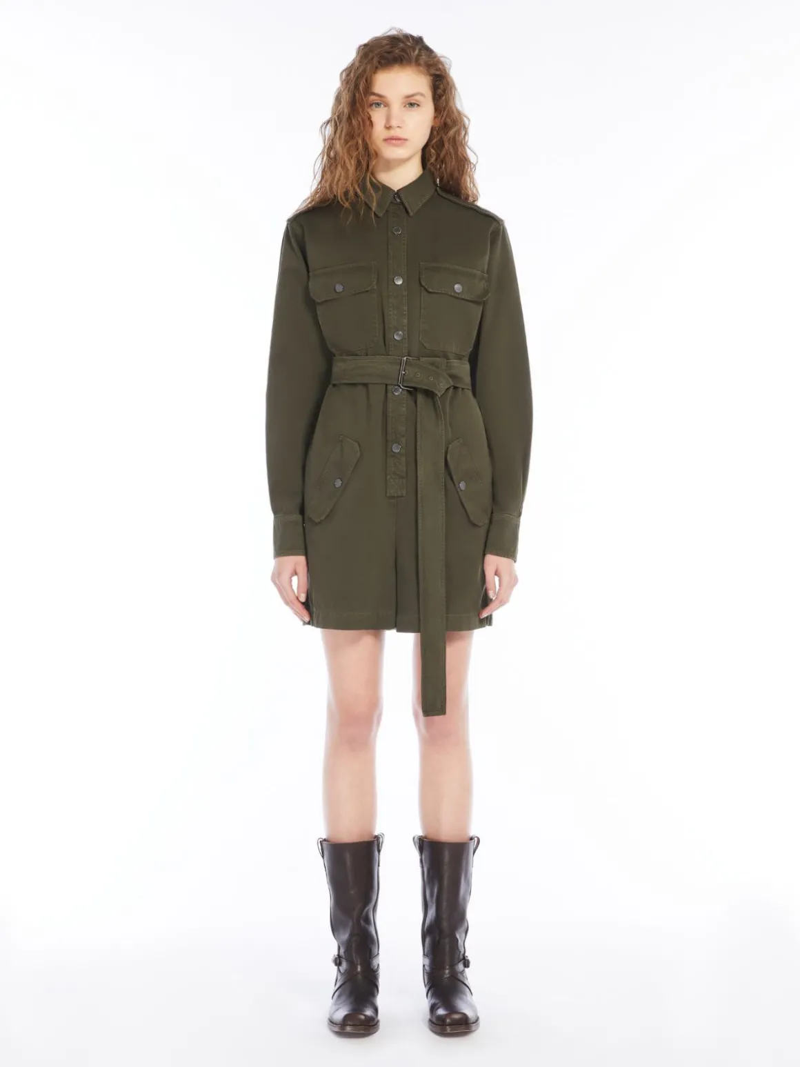 Discount Tuta cargo in gabardina di cotone Abiti